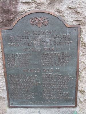 Town of Canton WWI & WWII Memorial image. Click for full size.