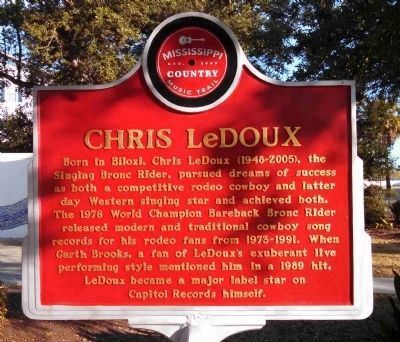 Chris LeDoux Marker (Front/South-Facing). Click for full size. Chris LeDoux Marker (Front/South-Facing) image. Click for full size.