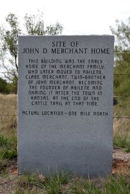 Site of John D. Merchant Home Marker. Click for full size. Site of John D. Merchant Home Marker image. Click for full size.