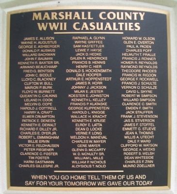 War Memorial WWII Honor Roll. Click for full size. War Memorial WWII Honor Roll image. Click for full size.
