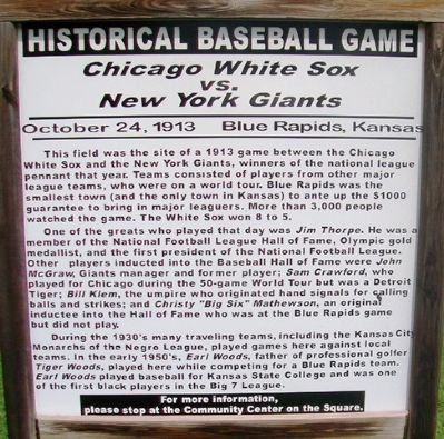 Historical Baseball Game Marker image. Click for full size.