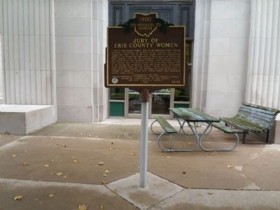 Jury of Erie County Women Marker. Click for full size. Jury of Erie County Women Marker image. Click for full size.