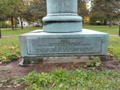 Erected in Memory of The Pioneers of Sandusky Ohio image. Click for full size.