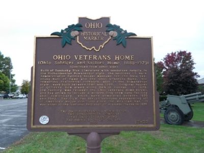 Ohio Veterans Home Marker image. Click for full size.