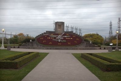 Floral Clock and Power Lines image. Click for full size.