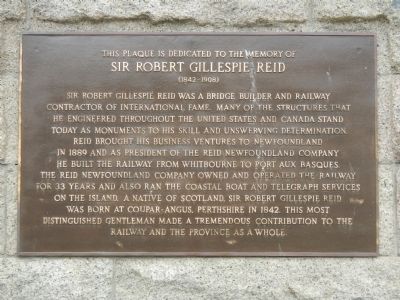 Sir Robert Gillespie Reid Marker. Click for full size. Sir Robert Gillespie Reid Marker image. Click for full size.