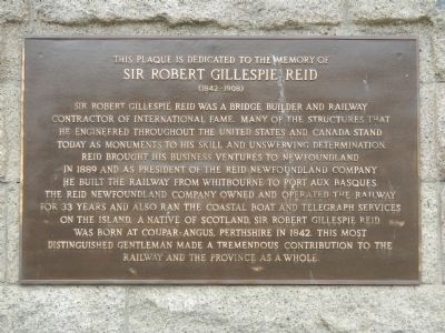 Sir Robert Gillespie Reid Marker image. Click for full size.