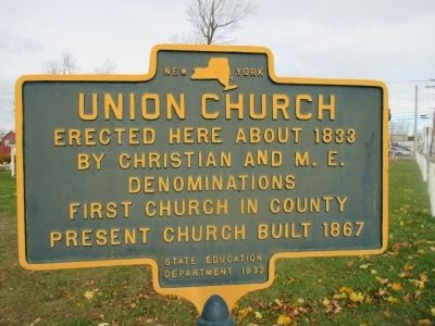 Union Church Marker. Click for full size. Union Church Marker image. Click for full size.