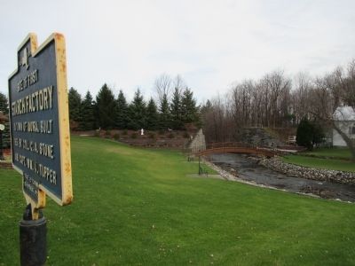 Site of First Starch Factory Marker image. Click for full size.