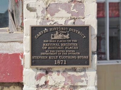 Stephen Kult Clothing Store Plaque. Click for full size. Stephen Kult Clothing Store Plaque image. Click for full size.