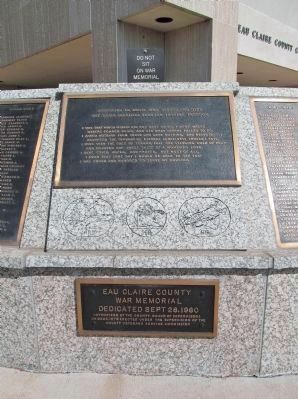 Eau Claire County War Memorial. Click for full size. Eau Claire County War Memorial image. Click for full size.