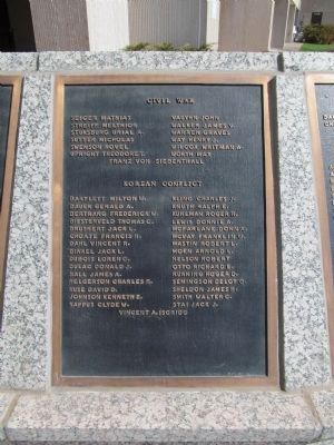 Civil War / Korean Conflict Plaque. Click for full size. Civil War / Korean Conflict Plaque image. Click for full size.