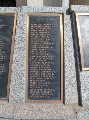 World War I Plaque. Click for full size. World War I Plaque image. Click for full size.
