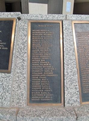 World War I Plaque. Click for full size. World War I Plaque image. Click for full size.
