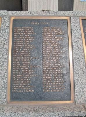 World War II Plaque. Click for full size. World War II Plaque image. Click for full size.