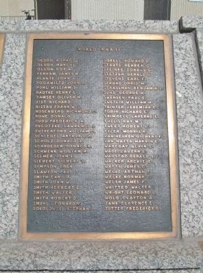 World War II Plaque image. Click for full size.
