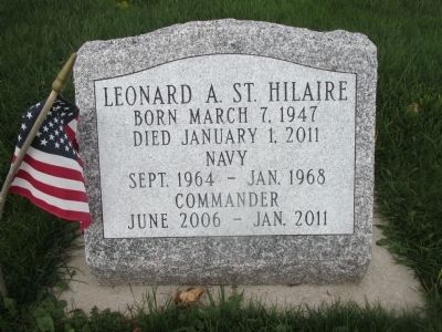 St. Hilaire Headstone image. Click for full size.