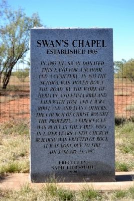 Swan's Chapel Marker image. Click for full size.