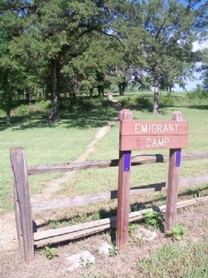 Emigrant Camp Sign. Click for full size. Emigrant Camp Sign image. Click for full size.