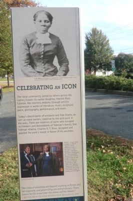Harriet Tubman Memorial Garden marker. Click for full size. Harriet Tubman Memorial Garden marker image. Click for full size.