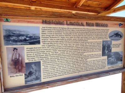Historic Lincoln, New Mexico Marker image. Click for full size.