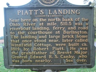 Piatt's Landing Marker image. Click for full size.