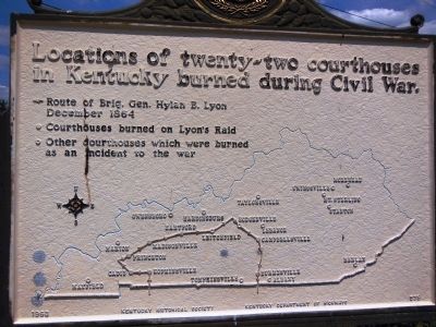Courthouse Burned Marker (<i>back side</i>) image. Click for full size.