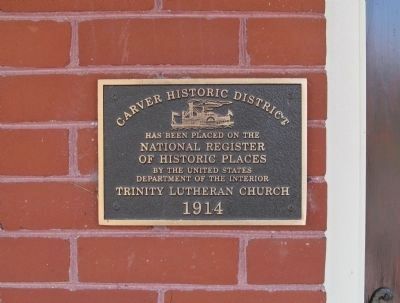 Trinity Lutheran Church Plaque image. Click for full size.