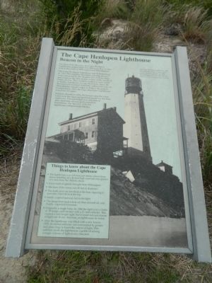 The Cape Henlopen Lighthouse Marker image. Click for full size.
