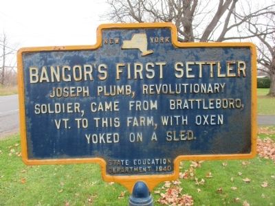 Bangor's First Settler Marker image. Click for full size.