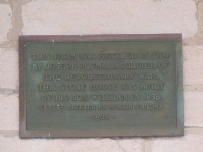 Plaque on Front of House. Click for full size. Plaque on Front of House image. Click for full size.