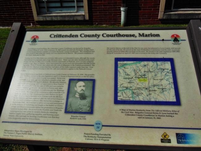 Crittenden County Courthouse, Marion Marker. Click for full size. Crittenden County Courthouse, Marion Marker image. Click for full size.