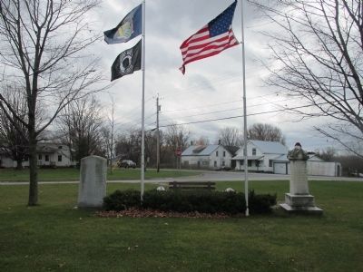 Back of WWI and WWII Memorials. Click for full size. Back of WWI and WWII Memorials image. Click for full size.