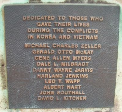 War Memorial Korean & Vietnam Wars Honor Roll image. Click for full size.