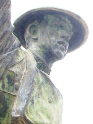 War Memorial Statue Detail image. Click for full size.
