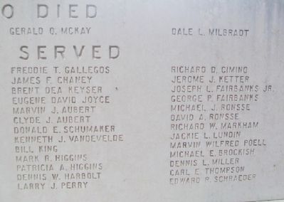 St. Marys Vietnam Memorial Honor Roll. Click for full size. St. Marys Vietnam Memorial Honor Roll image. Click for full size.