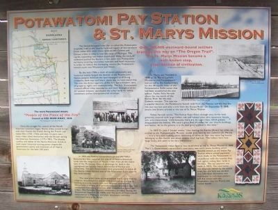 Potawatomi Pay Station & St. Marys Mission Marker image. Click for full size.