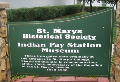 Indian Pay Station Museum Marker image. Click for full size.