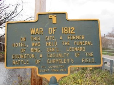 War of 1812 Marker. Click for full size. War of 1812 Marker image. Click for full size.