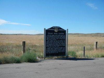 Texas Trail Canyon Marker. Click for full size. Texas Trail Canyon Marker image. Click for full size.