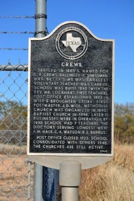 Crews Marker image. Click for full size.