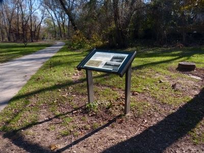 A “Little Dam” Powers the Avondale Mill Marker image. Click for full size.