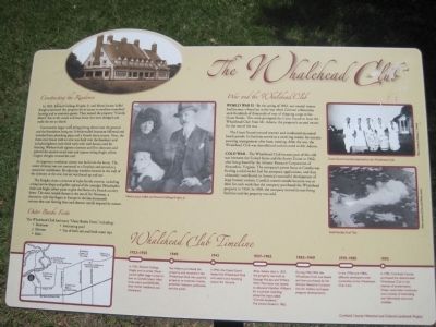 The Whalehead Club Marker. Click for full size. The Whalehead Club Marker image. Click for full size.