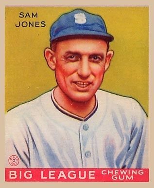 1933 Goudey baseball card of Sad Sam Jones of the Chicago White Sox #81 image. Click for full size.