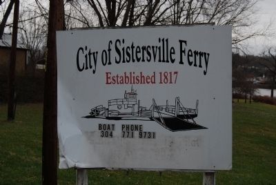 City of Sistersville Ferry Sign image. Click for full size.