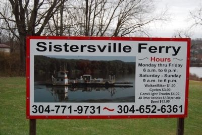 Sistersville Ferry Information Sign image. Click for full size.