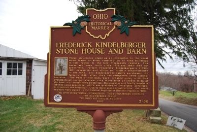 Frederick Kindelberger Stone House and Barn Marker image. Click for full size.