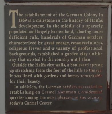 The German Colony Story Marker image. Click for full size.