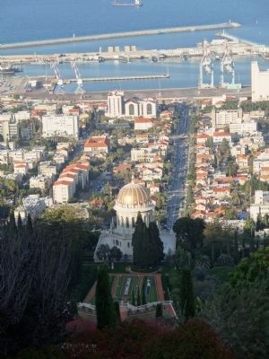 The Tile-roofed German Colony from Yefe Nof Street in Haifa image. Click for full size.