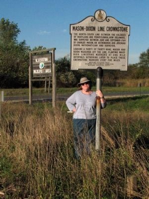 Mason-Dixon Line Crownstone Marker. Click for full size. Mason-Dixon Line Crownstone Marker image. Click for full size.